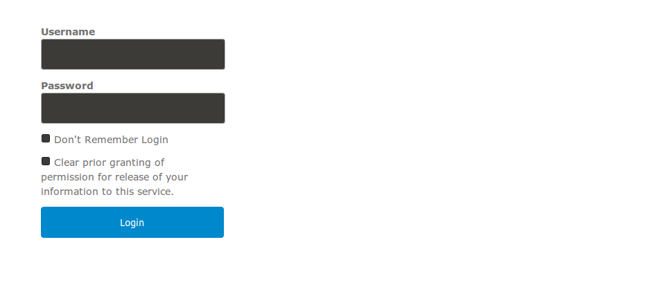 Idenity Provider login form